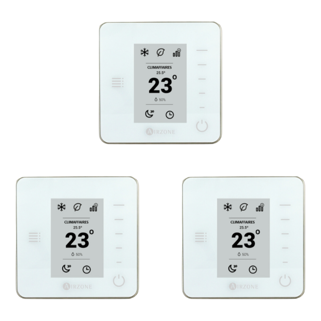 Pack 3 thermostats Airzone blanc